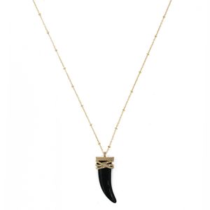 Nilai - Collier plaqué or tribu - Taille Unique - Noir
