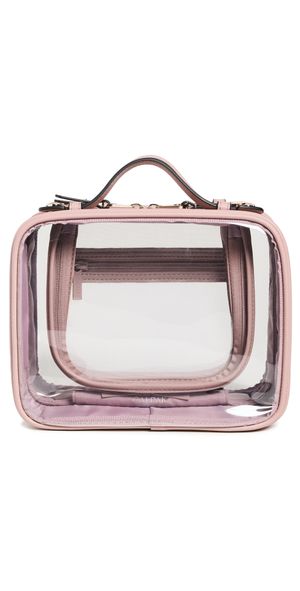 CALPAK Medium Clear Cosmetics Case Mauve One Size