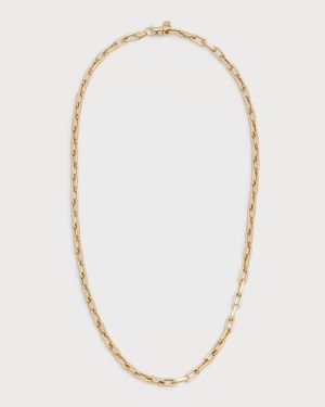 14k Gold Large Open Link Chain Necklace