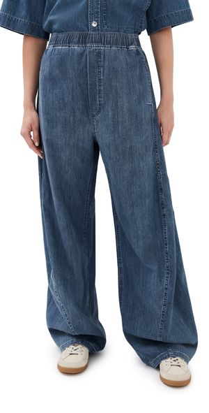 Tibi Summer Denim Winslow Pants Classic Blue M