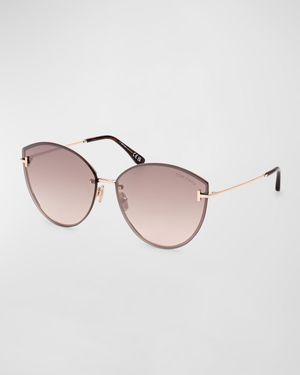 Evangeline Metal Cat-Eye Sunglasses