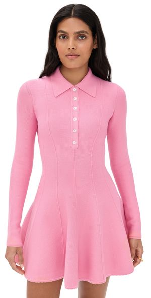 Fleur du Mal Henley Flared Corset Dress Pink Cadillac XS