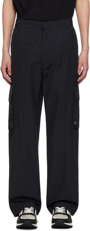 Hugo Black Regular-Fit Water-Repellent Trousers