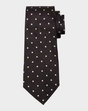 Men's Dotted Satin Tie