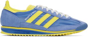 Sporty & Rich Baskets SL72 jaune et bleu édition adidas Originals