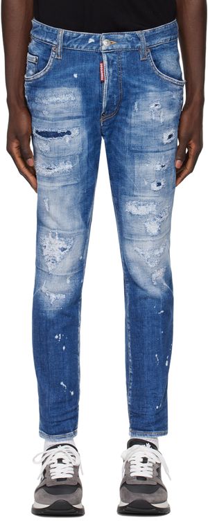 Dsquared2 Indigo Mended Skater Jeans