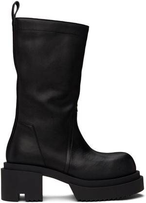Rick Owens Bottes à enfiler noires à semelle Bogun - Lido
