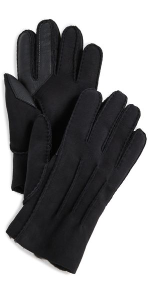 UGG Contrast Sheepskin Gloves Black M