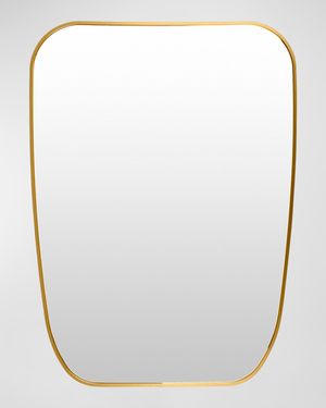Aranya 32" Shield Wall Mirror, Gold