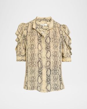 The Snake-Print Gillian Top