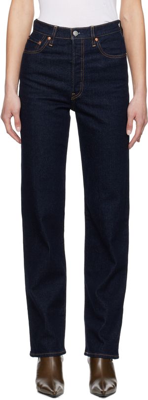 Levi's Navy Ribcage Full-Length Jeans