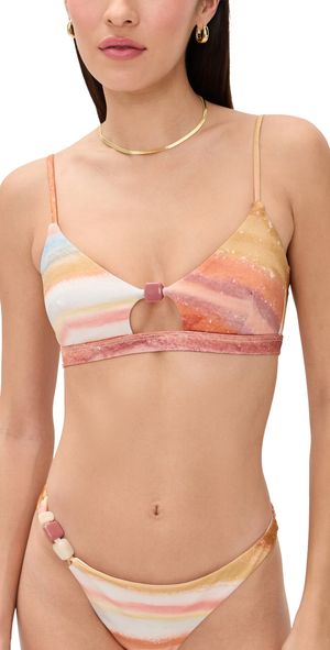 Vitamin A Terra Cut Out Bralette Bikini Top Terra Forms S