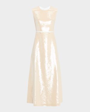 Sequined Sleeveless Ankle Dress