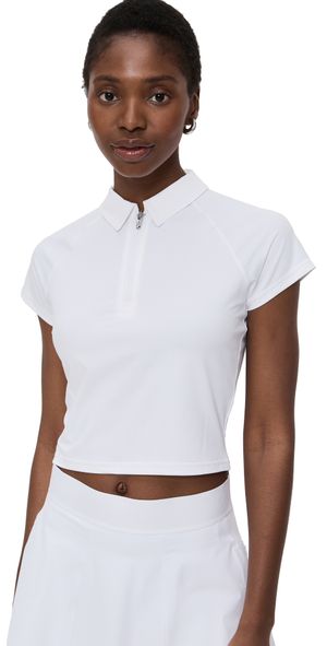 Greyson Halley Quarter Zip Cropped Polo Arctic L