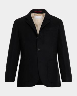 Men's Cashmere Blazer-Style Coat