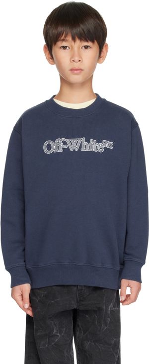 Off-White Kids Navy Big Bookish Sweatshirt
