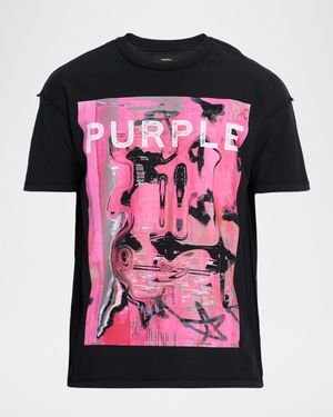 Men's Displaced Logo Cotton T-Shirt