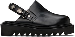 Toga Pulla SSENSE Exclusive Black Back Strap Mule Loafers