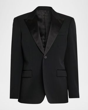 Men's Grain de Poudre Wool Tuxedo Jacket