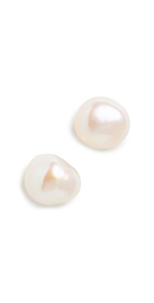 SHASHI Pearl Studs White Pearl One Size