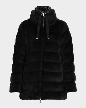 Alternative Fur A-Shape Down Jacket
