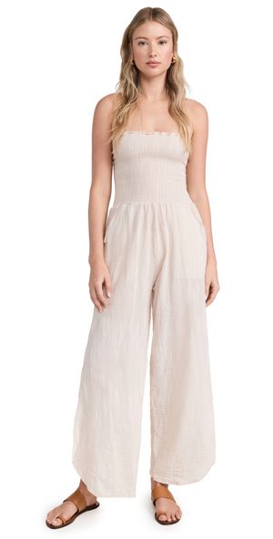 Peixoto Harriet Jumpsuit Beige Canvas L