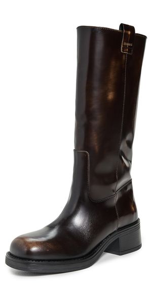ALOHAS Sajan Brown Leather Boots Brown 36