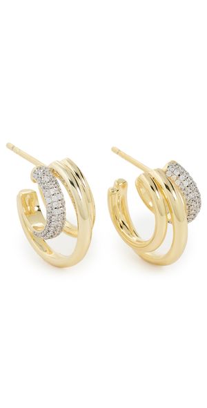 SHASHI Vallendre Hoop Earrings Gold One Size
