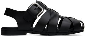 Bottega Veneta Black Alfie Sandals