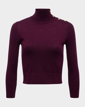 Kamdyn Cropped Mock-Neck Sweater