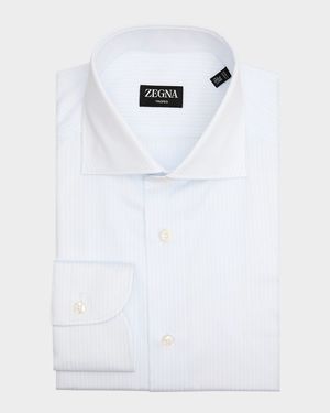 Men's Tonal Stripe Trofeo Cotton Dress Shirt