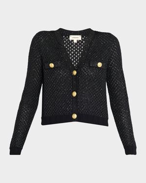 Blanca Sequined Cropped Cardigan