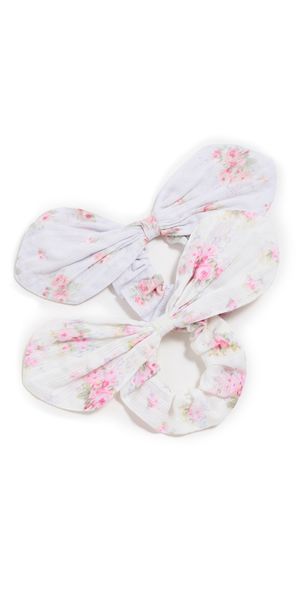 LoveShackFancy Pasadena Rose Scrunchies 2 Pack Multi One Size