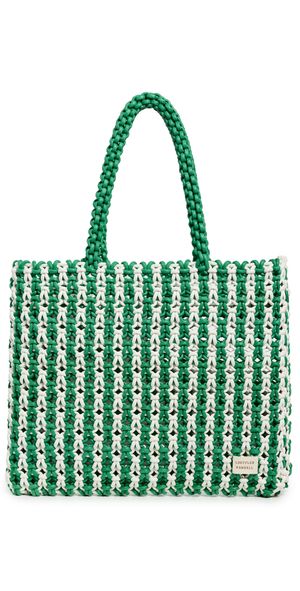 Loeffler Randall Celia Knotted Tote White/Green One Size