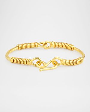 Spiraled 22K Yellow Gold Bracelet