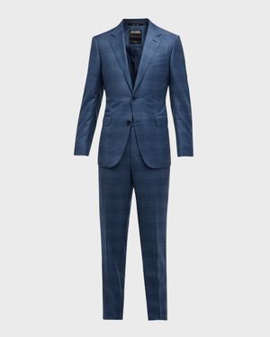 Men's Trofeo Melange Check Suit