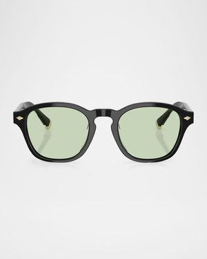 Men's Acetate Square Sunglasses