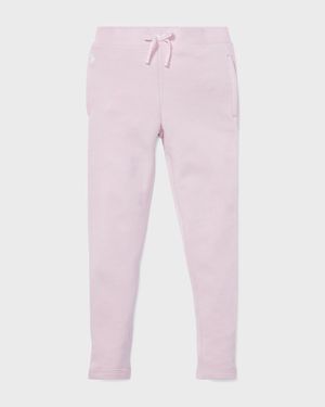 Girl's Drapey Terry-Fleece Lounge Pants, Size 2-6X