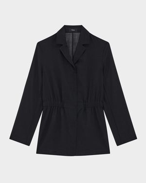 Lightweight Cinched Wool Jacket