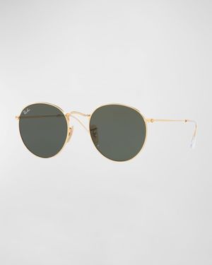 Gradient Round Metal Sunglasses, 53MM