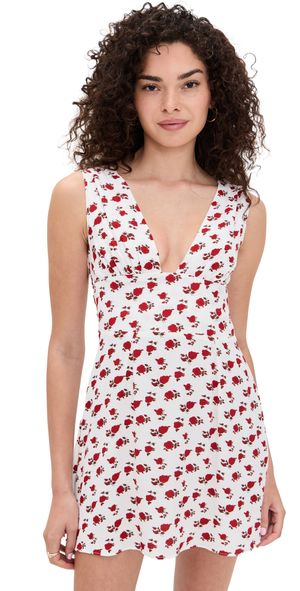 FAITHFULL Mela Mini Dress Hazy Rose Deep Red 8