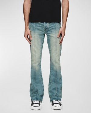 Men's Pintuck Flare Overdye Jeans