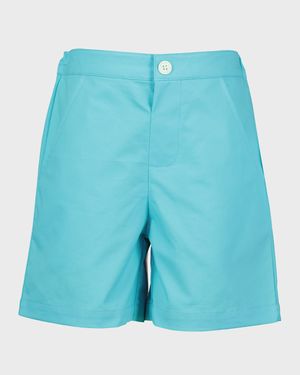 Boy's Solid Cotton Shorts, Size 2-10