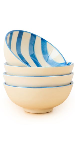 Zafferano Lido Small Bowl Set of 4 Light Blue One Size