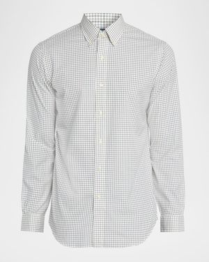 Men's Classic Fit Check Poplin Sport Shirt