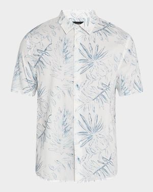 Men's Palm Print Short-Sleeve Shirt
