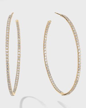 Flawless Inside/Outside Hoop Earrings, 50mm