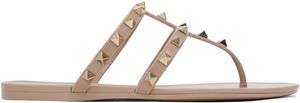 Valentino Garavani Taupe Summer Rockstud Sandals