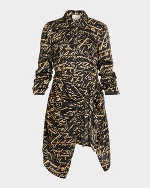 Jacey Love Journal Twist Mini Shirtdress