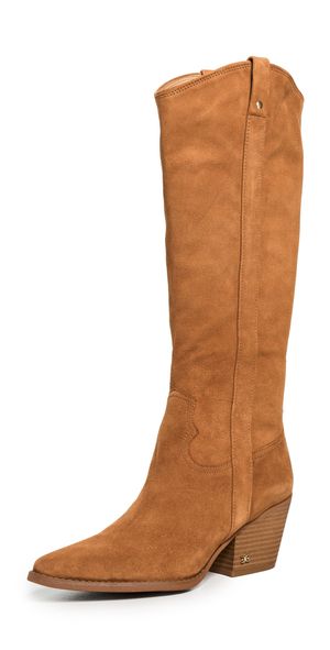 Sam Edelman Wyatt Western Tall Boots Frontier Brown 6.5
